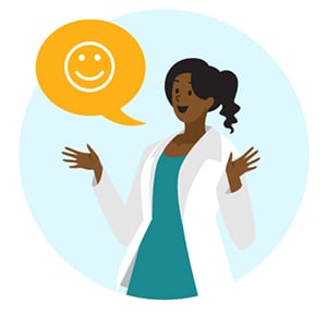 talk to your patients in reassuring tone